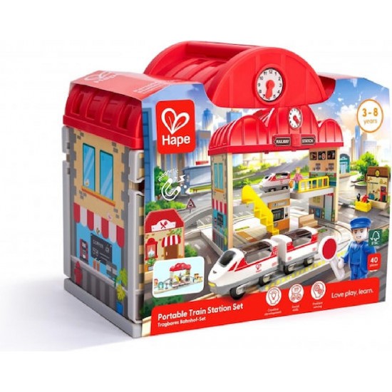 Hape Σετ με Τρενάκι από Ξύλο για 3+ Ετών E3877