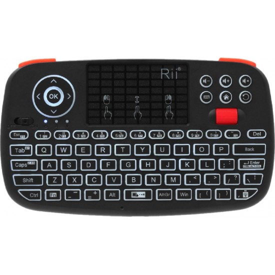 Rii I4 Ασύρματο Mini Πληκτρολόγιο με Touchpad Αγγλικό US (RT-MINII4) Μαύρο