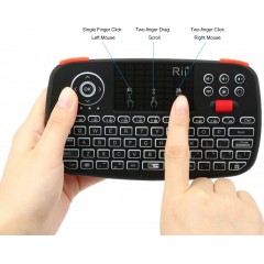 Rii I4 Ασύρματο Mini Πληκτρολόγιο με Touchpad Αγγλικό US (RT-MINII4) Μαύρο