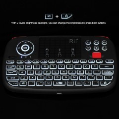 Rii I4 Ασύρματο Mini Πληκτρολόγιο με Touchpad Αγγλικό US (RT-MINII4) Μαύρο