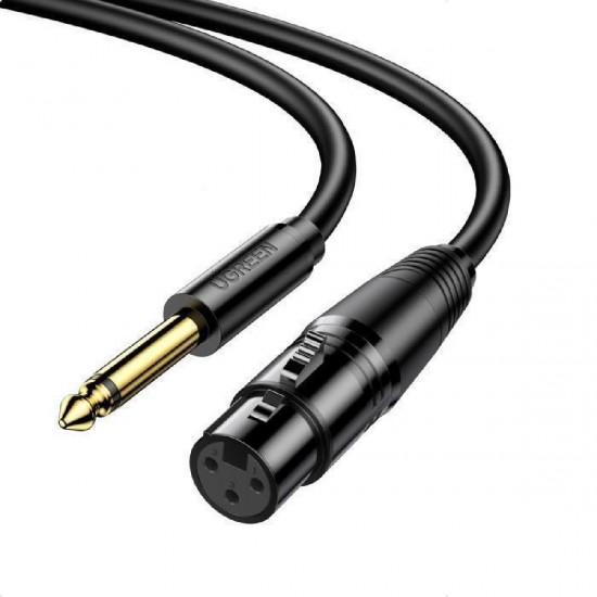 Ugreen Cable XLR female - 6.5mm male 3m AV131 (20720) Μαύρο