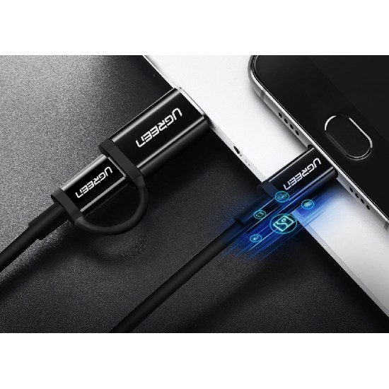 Ugreen USB 2.0 Cable USB-C male - USB-C 60W 1m (60518) Λευκό