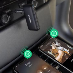 Ugreen Ασύρματος Δέκτης Bluetooth 5.0 3.5mm Car Adapter - Μαύρο (70303)