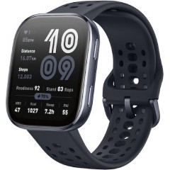 Amazfit Bip 6 46mm Αδιάβροχο Smartwatch με Παλμογράφο (Μαύρο)