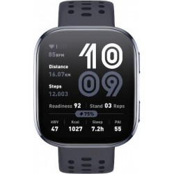 Amazfit Bip 6 46mm Αδιάβροχο Smartwatch με Παλμογράφο (Μαύρο)