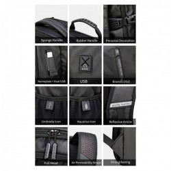 Arctic Hunter (B00388-GY) Γκρι Αδιάβροχη Τσάντα Πλάτης για Laptop 15.6