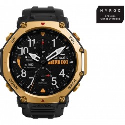 Amazfit T-Rex 3 Pro Titanium 48mm Αδιάβροχο Smartwatch (Μαύρο / Χρυσό)