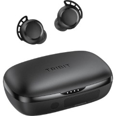 Tribit FlyBuds 3 SC Bluetooth Handsfree Ακουστικά με Αντοχή στον Ιδρώτα και Θήκη Φόρτισης Μαύρα