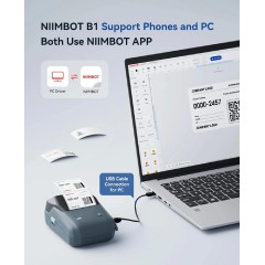 NIIMBOT smart θερμικός εκτυπωτής ετικετών B1, 203dpi, Bluetooth, μπλε B1-BL