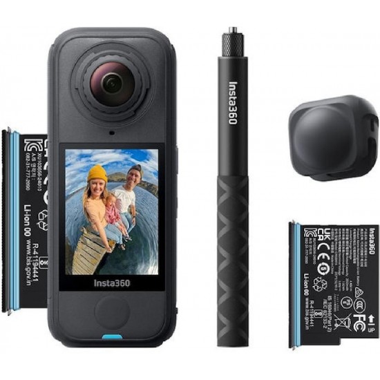 Insta360 X4 Air Action Camera 8K Λήψης 360° Υποβρύχια Starter Bundle με Οθόνη Αφής 2.5