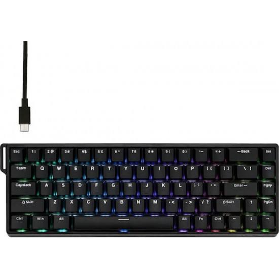 Aula WIN68 He Gaming Πληκτρολόγιο 65% με Magnetic διακόπτες και RGB φωτισμό (Αγγλικό US) Black