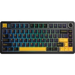 Aula F75 Ασύρματο Gaming Πληκτρολόγιο 75% με LEOBOG Reaper διακόπτες και RGB φωτισμό (Αγγλικό US) Black