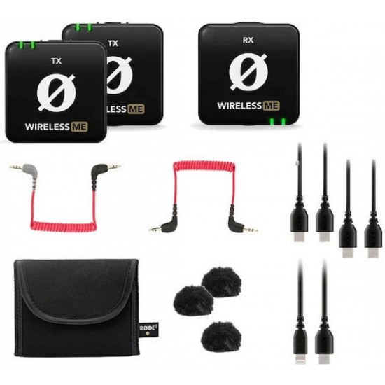 Rode ME Dual Σετ Ασύρματο Δυναμικό Μικρόφωνο Πέτου, Clip On για Κινητό