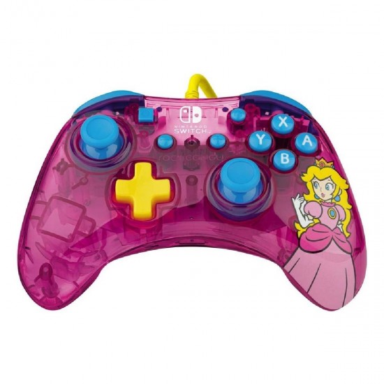 PDP Rock Candy Super Mario Princess Wired Controller for Switch (500-181-PCH) Pink/Blue