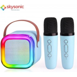Skysonic K8 Karaoke Ηχείο Bluetooth με 2 Μικρόφωνα (04242) Γαλάζιο