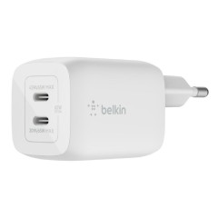 Belkin Boost Charge Pro Διπλός φορτιστής τοίχου USB-C GaN με PPS 65W (WCH013vfWH) White