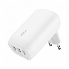 Belkin BoostCharge 3-Port USB-C Wall Charger with PPS 67W (WCC002vfWH) White