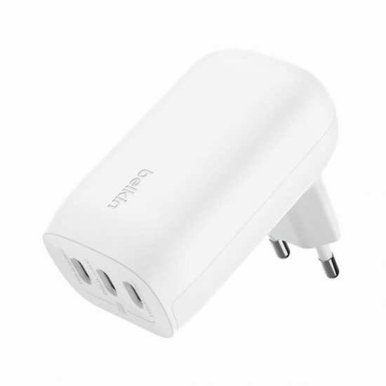Belkin BoostCharge 3-Port USB-C Wall Charger with PPS 67W (WCC002vfWH) White