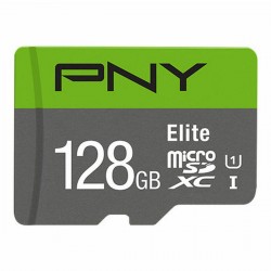 PNY Elite microSDXC 128GB U1 UHS-I 100MB/s με αντάπτορα (P-SDU128V11100EL-GE)