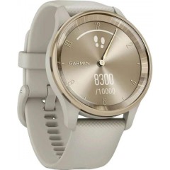 Garmin Vivomove Trend Stainless Steel 40mm Αδιάβροχο Smartwatch με Παλμογράφο (010-02665-02) Cream Gold