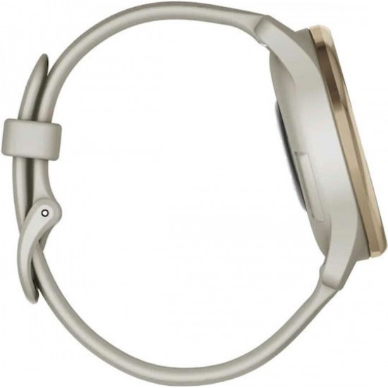 Garmin Vivomove Trend Stainless Steel 40mm Αδιάβροχο Smartwatch με Παλμογράφο (010-02665-02) Cream Gold