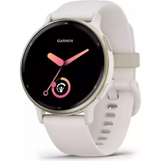 Garmin Vivoactive 5 Aluminium 42mm Αδιάβροχο με Παλμογράφο (010-02862-11) Ivory