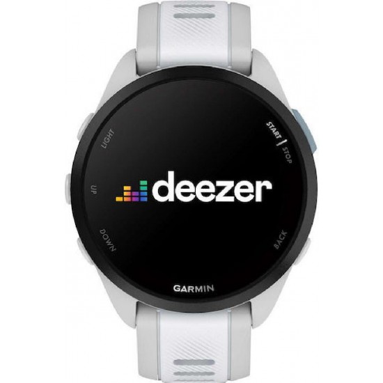 Garmin Forerunner 165 Music 43mm Αδιάβροχο Smartwatch με Παλμογράφο (010-02863-31) Mist Gray/Whitestone