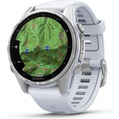 Garmin Fenix 8 Stainless Steel 43mm Αδιάβροχο Smartwatch με Παλμογράφο (010-02903-00) Whitestone