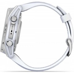 Garmin Fenix 8 Stainless Steel 43mm Αδιάβροχο Smartwatch με Παλμογράφο (010-02903-00) Whitestone