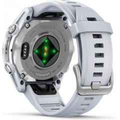 Garmin Fenix 8 Stainless Steel 43mm Αδιάβροχο Smartwatch με Παλμογράφο (010-02903-00) Whitestone