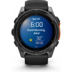 Garmin Fenix 8 Stainless Steel 51mm Αδιάβροχο Smartwatch με Παλμογράφο (010-02905-00) Slate Grey