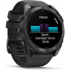Garmin Fenix 8 Stainless Steel 51mm Αδιάβροχο Smartwatch με Παλμογράφο (010-02905-00) Slate Grey