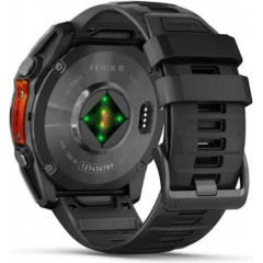 Garmin Fenix 8 Stainless Steel 51mm Αδιάβροχο Smartwatch με Παλμογράφο (010-02905-00) Slate Grey