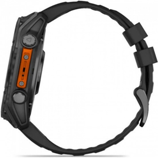 Garmin Fenix 8 Stainless Steel 51mm Αδιάβροχο Smartwatch με Παλμογράφο (010-02905-00) Slate Grey