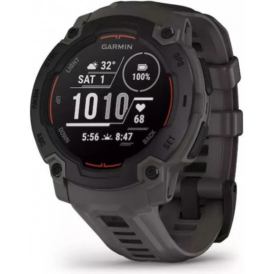 Garmin Instinct E 45mm Αδιάβροχο Smartwatch με Παλμογράφο Black