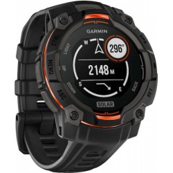 Garmin Instinct 3 Solar Aluminium 45mm Αδιάβροχο Smartwatch με Παλμογράφο (010-02934-00) Black