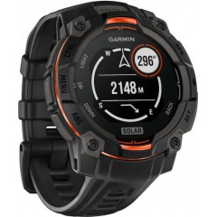 Garmin Instinct 3 Solar Aluminium 45mm Αδιάβροχο Smartwatch με Παλμογράφο (010-02934-00) Black