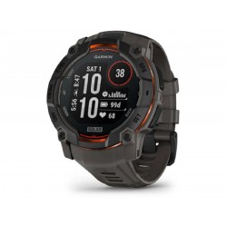 Garmin Instinct 3 Solar Aluminium 50mm Αδιάβροχο Smartwatch με Παλμογράφο 010-02935-00 Black