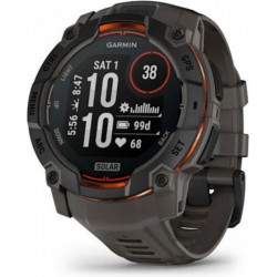 Garmin Instinct 3 Solar Aluminium 50mm Αδιάβροχο Smartwatch με Παλμογράφο 010-02935-00 Black