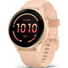 Garmin Vivoactive 6 Aluminium 42mm Αδιάβροχο Smartwatch με Παλμογράφο (010-02985-03) Pink Dawn Metallic