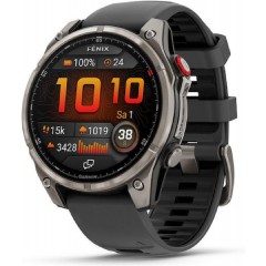 Garmin Fenix 8 Pro Titanium 47mm Αδιάβροχο Smartwatch με eSIM και Παλμογράφο Graphite/Black
