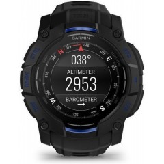 Garmin Instinct 3 AMOLED Aluminium 50mm Αδιάβροχο Smartwatch με Παλμογράφο (Black/Bolt Blue Band) 010-03020-03