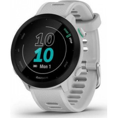 Garmin Forerunner 55 42mm Αδιάβροχο Smartwatch με Παλμογράφο (White) 010-02562-15