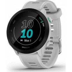 Garmin Forerunner 55 42mm Αδιάβροχο Smartwatch με Παλμογράφο (White) 010-02562-15