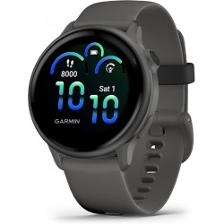 Garmin Vivoactive 6 Aluminium 42mm Αδιάβροχο Smartwatch με Παλμογράφο (010-02985-04) Pebble Grey/Slate
