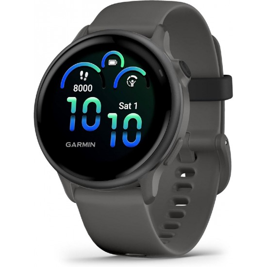 Garmin Vivoactive 6 Aluminium 42mm Αδιάβροχο Smartwatch με Παλμογράφο (010-02985-04) Pebble Grey/Slate