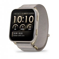 Garmin Venu X1 51.2 mm  (010-02980-09) with Titanium Caseback and French Grey Nylon Band Soft Gold