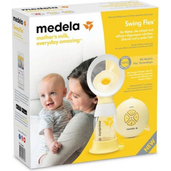 Medela Ηλεκτρικό Απλό Θήλαστρο Swing Flex Κίτρινο 150ml