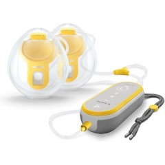 Medela Freestyle Hands Free Φορητό Διπλό Θήλαστρο Μπαταρίας και Ρεύματος Διάφανο