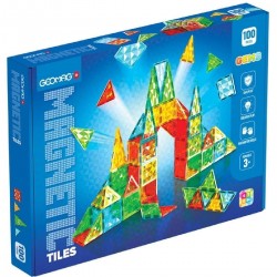 Geomag Μαγνητικό Παιχνίδι Κατασκευών Magnetic Tiles Gems για Παιδιά 3+ Ετών 100τμχ (4104)